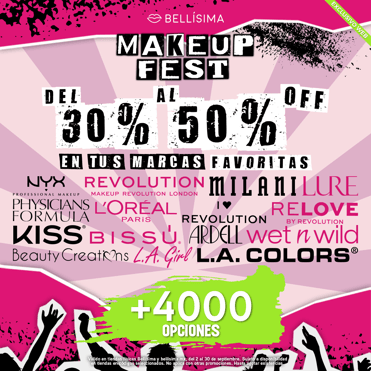 MAKEUP FEST PROMO 50 30 - POST CUADRADO - PROMOS WEB SEPTIEMBRE - ECOMM